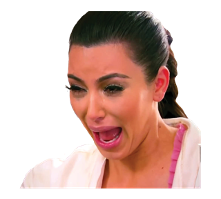 Kim Kardashian Crying Funny Meme Sticker