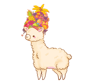 Sara-Sarhangpou-Fruit-Llama.png Sticker