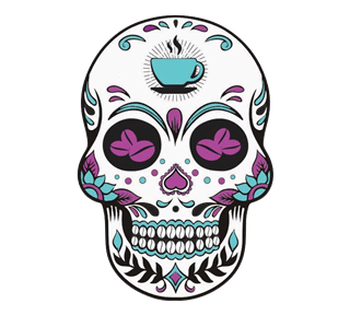 Espresso Sugar Skull Sticker