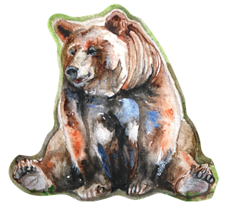 Abigail Springfield Sitting Bear Sticker