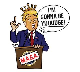 Beck-Yuuge-Trump.png Sticker