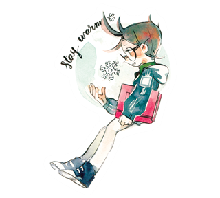 Grace Yip Stay Warm Sticker