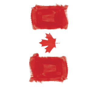 Canada Flag Art Sticker