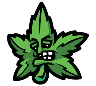 Marijuana Leaf Face Sticker