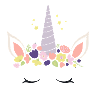 Unicorn Crown B Sticker