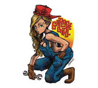 FLYACE Garage Girl Sticker
