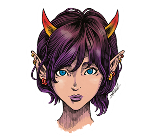 Goblin Girl Sticker