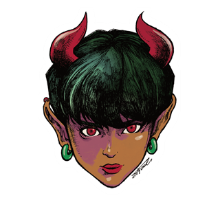 Devil Girl Sticker