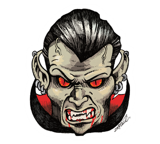 Angry Dracula Sticker