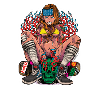 Skate Girl Sticker