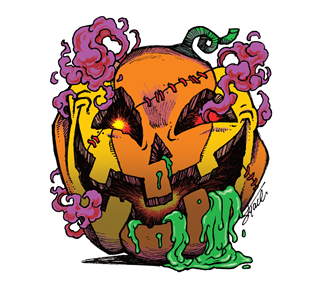Crazy Pumpkin Sticker