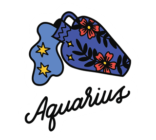 Steffi Tsai Aquarius Sticker