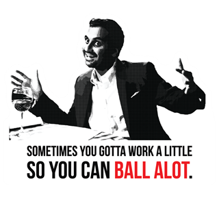 Ball alot quote Sticker