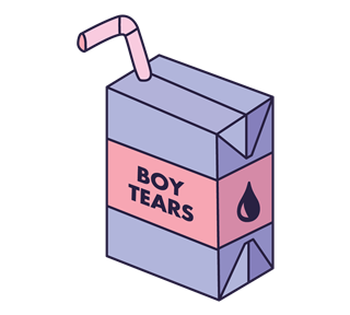 Funny Boy Tears Sticker