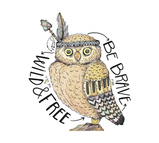 brave owl Sticker