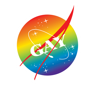 Gay NASA Rainbow Sticker