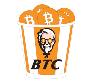 Funny KFC Bitcoin Sticker