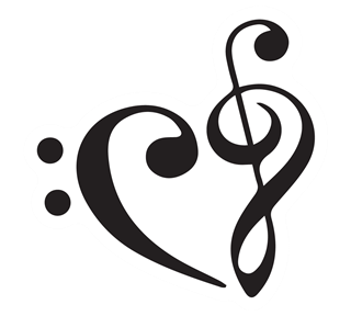 Music Heart Sticker