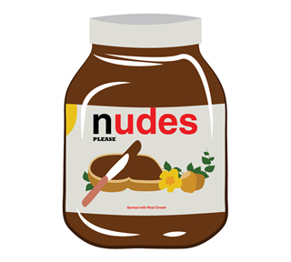 Funny Nutella Spread Nudes Sticker
