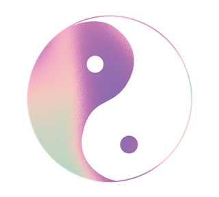 Shimmer Ying Yang Sticker