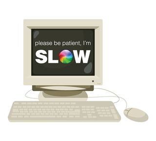 Funny Slow Computer Sticker
