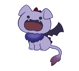 Purple Dogula Sticker