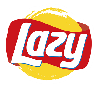 Funny Lazy Food Logo Sticker