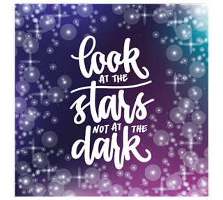 Look at the Stars Motivational Quote Sticker