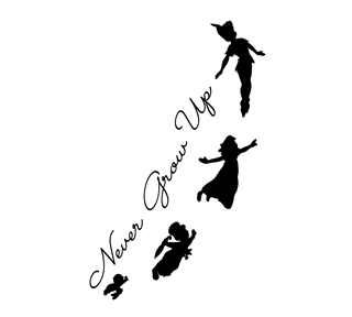 Never Grow Up Sticker