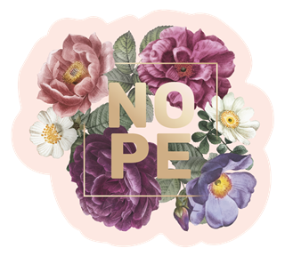 Nope Floral Sticker