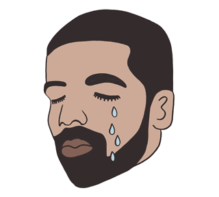 Funny Crying Drake Sticker