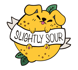 Slightly Sour Dog Sticker