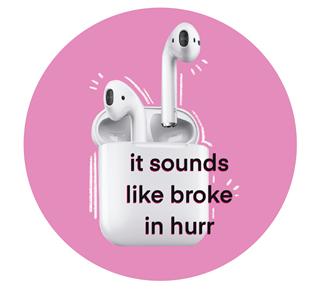 Funny Broke AirPods Sticker
