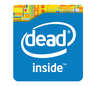 Dead Inside Funny Logo Sticker