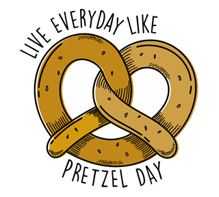 Funny Office Pretzel Day Sticker
