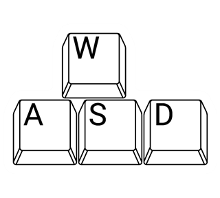Minecraft Video Game Controls WASD Sticker