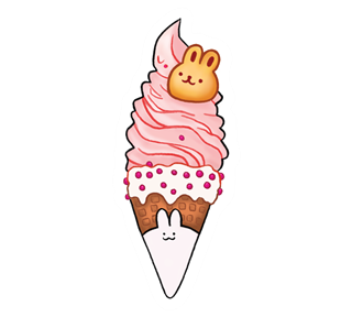 Cute Ice Cream Sticker