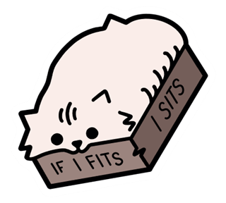 If I fits, I Sits  Sticker