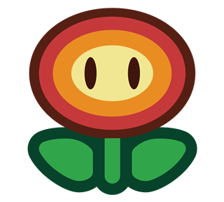 Videogame Fire Flower Sticker