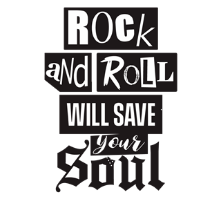 Rock And Roll Quote Sticker