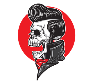 Skull Elvis Sticker