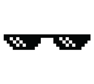 Thug Life Glasses Sticker
