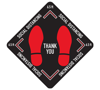 Social Distancing Floor Decal Sticker