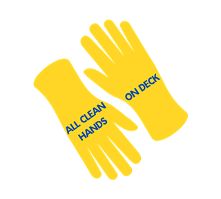 AllCleanHandsOnDeck Sticker