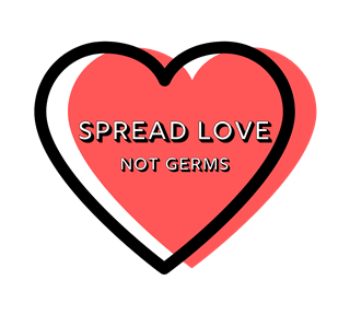 SpreadLoveNotGerms Sticker