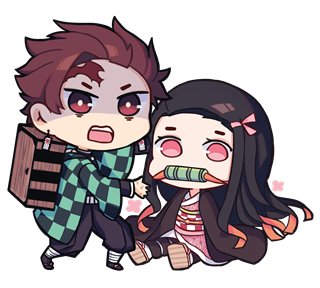 Tanjiro and Nezuko Sticker