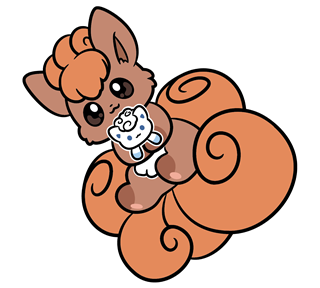Cute Pokemon Anime Vulpix Sticker
