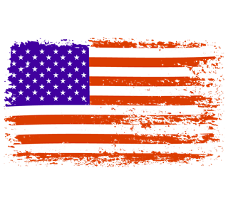 American Flag Rustic Sticker