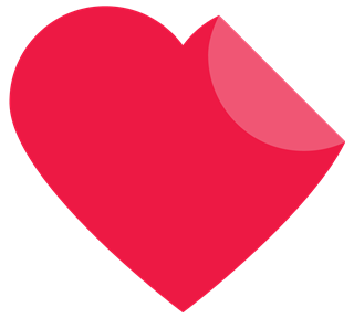 Heart red Sticker