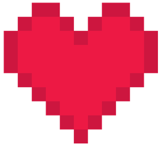 Minecraft Video Game Pixel Heart Sticker